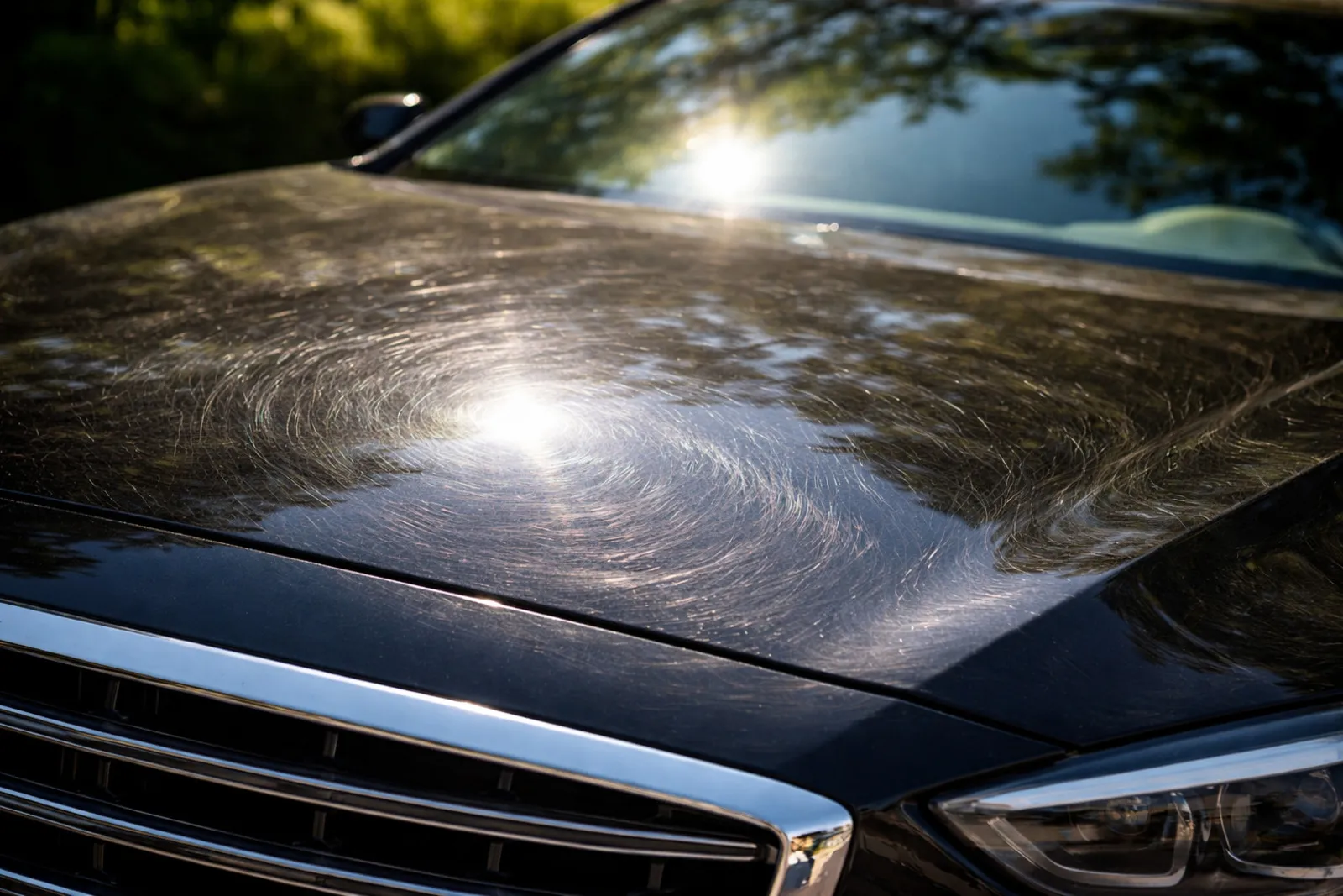 Auto värv tuhm päikese käes ja mikrokriimud ehk swirl marks lakkpinnal